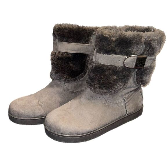 Boots G BY GUESS Women's ADDALYNÂ Boots Faux Fur Trim SZ. 8 1/2M - Picture 3 of 8